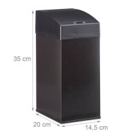 relaxdays Sensor Mülleimer 7,0 l schwarz  (...