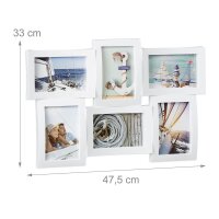 relaxdays  Collage-Bilderrahmen weiß 47,5 x 33,0...