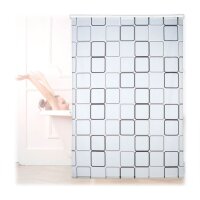 relaxdays Duschrollo SQUARE Quadrate 160,0 x 240,0 cm  ( 10026666_1049 )