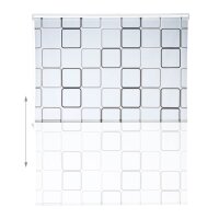 relaxdays Duschrollo SQUARE Quadrate 160,0 x 240,0 cm  ( 10026666_1049 )