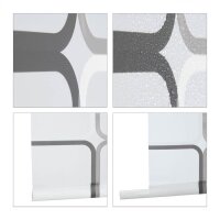 relaxdays Duschrollo SQUARE Quadrate 160,0 x 240,0 cm  ( 10026666_1049 )