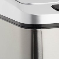 relaxdays Sensor Mülleimer 12,0 l silber, 1 St.