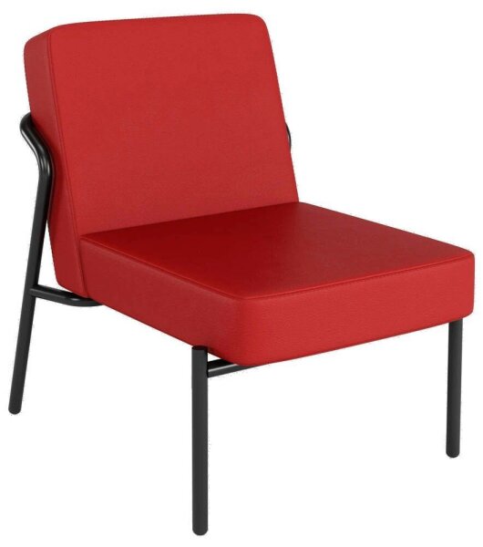 medso powered by PAPERFLOW Sessel MEDSO S rot schwarz Kunstleder 58,0 x 74,3 x 38,0 cm, 1 St.