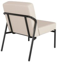 medso powered by PAPERFLOW Sessel MEDSO S creme schwarz Kunstleder 58,0 x 74,3 x 38,0 cm, 1 St.