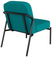medso powered by PAPERFLOW Sessel MEDSO S Rund blau schwarz Stoff 58,0 x 74,3 x 73,6 cm, 1 St.