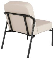 medso powered by PAPERFLOW Sessel MEDSO S Rund creme schwarz Kunstleder 58,0 x 74,3 x 73,6 cm, 1 St.