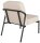 medso powered by PAPERFLOW Sessel MEDSO S Rund creme schwarz Kunstleder 58,0 x 74,3 x 73,6 cm, 1 St.