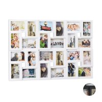 relaxdays  Collage-Bilderrahmen weiß 86,0 x 57,0...