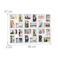 relaxdays  Collage-Bilderrahmen weiß 86,0 x 57,0...