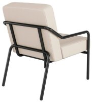 medso powered by PAPERFLOW Sessel MEDSO M creme schwarz Kunstleder 58,0 x 74,3 x 73,6 cm, 1 St.