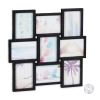 relaxdays  Collage-Bilderrahmen schwarz 54,0 x 54,0 cm, 1...