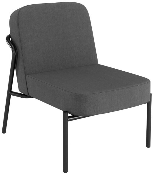 medso powered by PAPERFLOW Sessel MEDSO S Rund anthrazit schwarz Stoff 58,0 x 74,3 x 73,6 cm, 1 St.