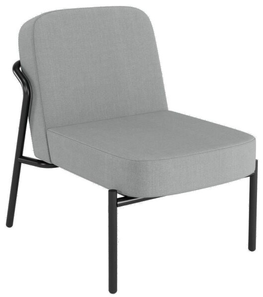 medso powered by PAPERFLOW Sessel MEDSO S Rund grau schwarz Stoff 58,0 x 74,3 x 73,6 cm, 1 St.