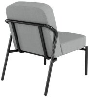 medso powered by PAPERFLOW Sessel MEDSO S Rund grau schwarz Stoff 58,0 x 74,3 x 73,6 cm, 1 St.
