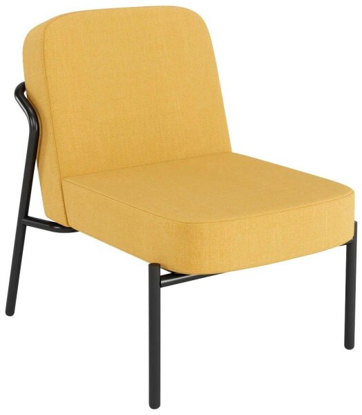 medso powered by PAPERFLOW Sessel MEDSO S Rund gelb schwarz Stoff 58,0 x 74,3 x 73,6 cm, 1 St.