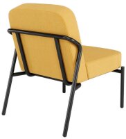 medso powered by PAPERFLOW Sessel MEDSO S Rund gelb schwarz Stoff 58,0 x 74,3 x 73,6 cm, 1 St.