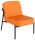 medso powered by PAPERFLOW Sessel MEDSO S Rund orange schwarz Kunstleder 58,0 x 74,3 x 73,6 cm, 1 St.