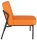 medso powered by PAPERFLOW Sessel MEDSO S Rund orange schwarz Kunstleder 58,0 x 74,3 x 73,6 cm, 1 St.