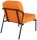 medso powered by PAPERFLOW Sessel MEDSO S Rund orange schwarz Kunstleder 58,0 x 74,3 x 73,6 cm, 1 St.