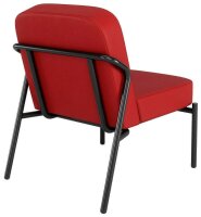 medso powered by PAPERFLOW Sessel MEDSO S Rund rot schwarz Kunstleder 58,0 x 74,3 x 73,6 cm, 1 St.