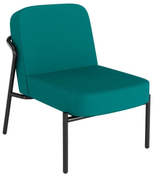 medso powered by PAPERFLOW Sessel MEDSO S Rund blau schwarz Kunststoff 58,0 x 74,3 x 73,6 cm, 1 St.