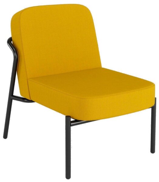 medso powered by PAPERFLOW Sessel MEDSO S Rund gelb schwarz Kunststoff 58,0 x 74,3 x 73,6 cm, 1 St.