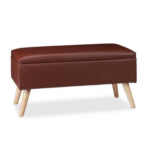 relaxdays Sitztruhe 10025734_93 braun Holz 80,0 cm