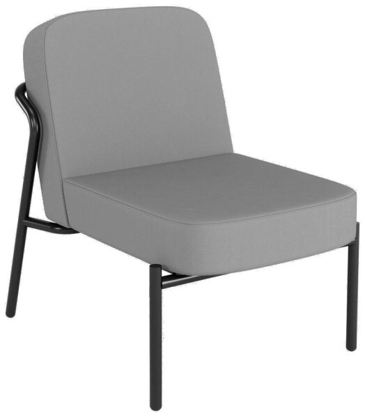 medso powered by PAPERFLOW Sessel MEDSO S Rund grau schwarz Kunststoff 58,0 x 74,3 x 73,6 cm, 1 St.
