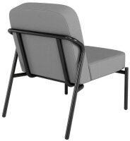 medso powered by PAPERFLOW Sessel MEDSO S Rund grau schwarz Kunststoff 58,0 x 74,3 x 73,6 cm, 1 St.