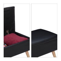 relaxdays Sitztruhe 10025734_46 schwarz Holz 80,0 cm