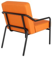 medso powered by PAPERFLOW Sessel MEDSO M orange schwarz Kunstleder 58,0 x 74,3 x 73,6 cm, 1 St.