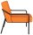 medso powered by PAPERFLOW Sessel MEDSO M orange schwarz Kunstleder 58,0 x 74,3 x 73,6 cm, 1 St.