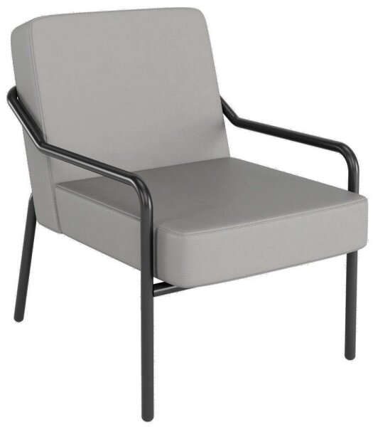 medso powered by PAPERFLOW Sessel MEDSO M grau schwarz Kunstleder 58,0 x 74,3 x 73,6 cm, 1 St.