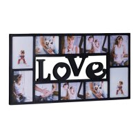 relaxdays  Collage-Bilderrahmen LOVE schwarz 72,0 x 36,5...