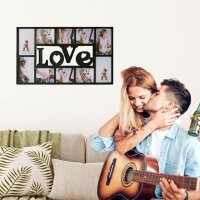 relaxdays  Collage-Bilderrahmen LOVE schwarz 72,0 x 36,5...