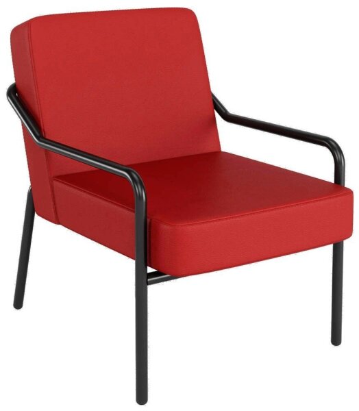 medso powered by PAPERFLOW Sessel MEDSO M rot schwarz Kunstleder 58,0 x 74,3 x 73,6 cm, 1 St.