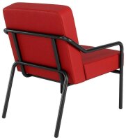 medso powered by PAPERFLOW Sessel MEDSO M rot schwarz Kunstleder 58,0 x 74,3 x 73,6 cm, 1 St.