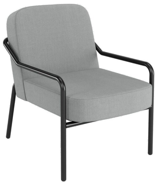 medso powered by PAPERFLOW Sessel MEDSO M Rund grau schwarz Stoff 58,0 x 74,3 x 73,6 cm, 1 St.