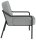 medso powered by PAPERFLOW Sessel MEDSO M Rund grau schwarz Stoff 58,0 x 74,3 x 73,6 cm, 1 St.