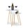 relaxdays Beistelltische-Set rund Holz weiß, 2 St.