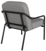 medso powered by PAPERFLOW Sessel MEDSO M Rund grau schwarz Kunstleder 58,0 x 74,3 x 73,6 cm, 1 St.
