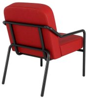 medso powered by PAPERFLOW Sessel MEDSO M Rund rot schwarz Kunstleder 58,0 x 74,3 x 73,6 cm, 1 St.