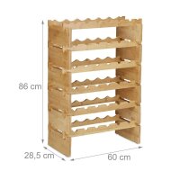 relaxdays Weinregal braun 60,0 x 28,5 x 86,0 cm, 1 St.