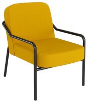 medso powered by PAPERFLOW Sessel MEDSO M Rund gelb schwarz Kunststoff 58,0 x 74,3 x 73,6 cm, 1 St.