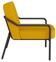 medso powered by PAPERFLOW Sessel MEDSO M Rund gelb schwarz Kunststoff 58,0 x 74,3 x 73,6 cm, 1 St.