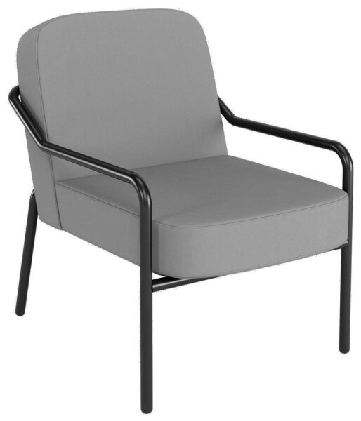 medso powered by PAPERFLOW Sessel MEDSO M Rund grau schwarz Kunststoff 58,0 x 74,3 x 73,6 cm, 1 St.