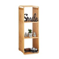 relaxdays Beistellregal braun 33,0 x 33,0 x 96,0 cm, 1 St.