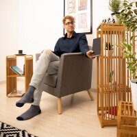 relaxdays Beistellregal braun 33,0 x 33,0 x 96,0 cm, 1 St.