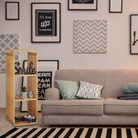 relaxdays Beistellregal braun 33,0 x 33,0 x 96,0 cm, 1 St.