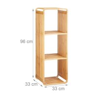 relaxdays Beistellregal braun 33,0 x 33,0 x 96,0 cm, 1 St.
